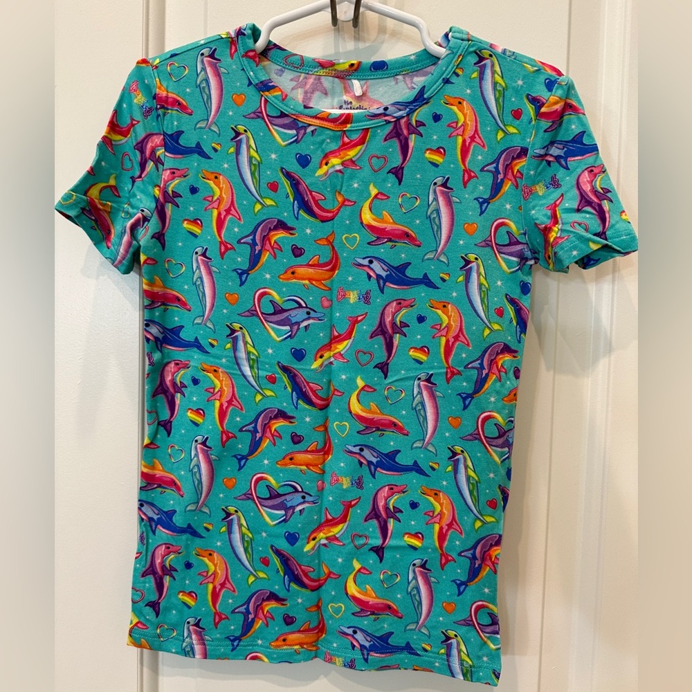 Posh Peanut X Lisa Frank Dancing Dolphins Classic Pajama Short Set